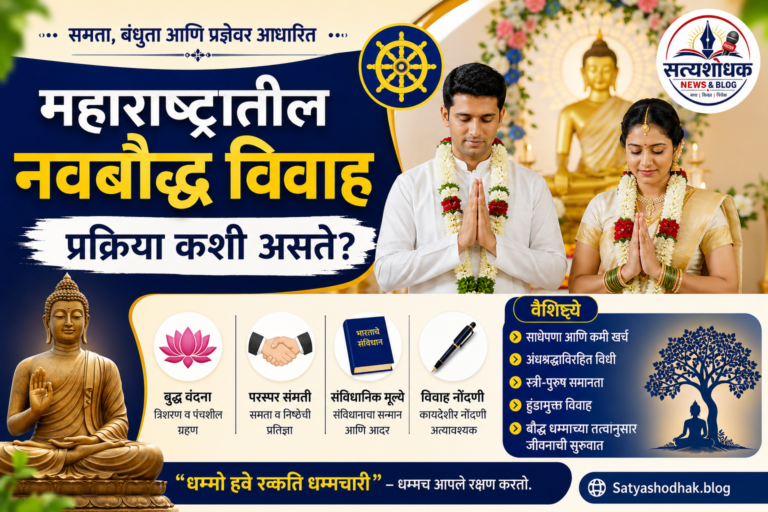Buddhist Vivah Paddhati : महाराष्ट्रातील नवबौद्ध विवाह प्रक्रिया – बुद्ध वंदना, त्रिशरण, पंचशील, परस्पर संमती आणि विवाह नोंदणीची संपूर्ण माहिती.